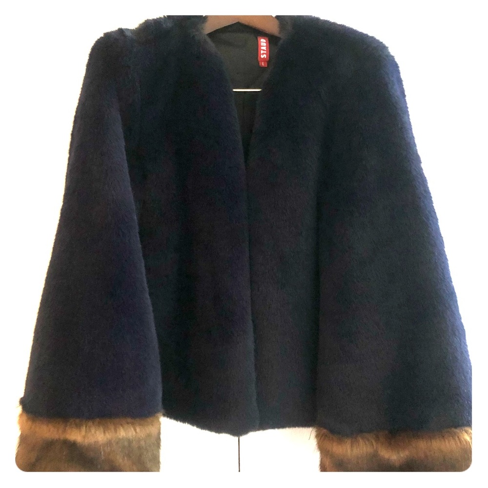 STAUD FAUX FUR COAT